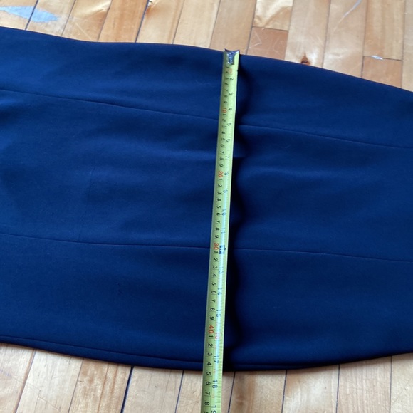 Theia Dark Navy Blue Halter Siren Full Length Maxi Gown Bridesmaid Event Dress - Picture 11 of 14